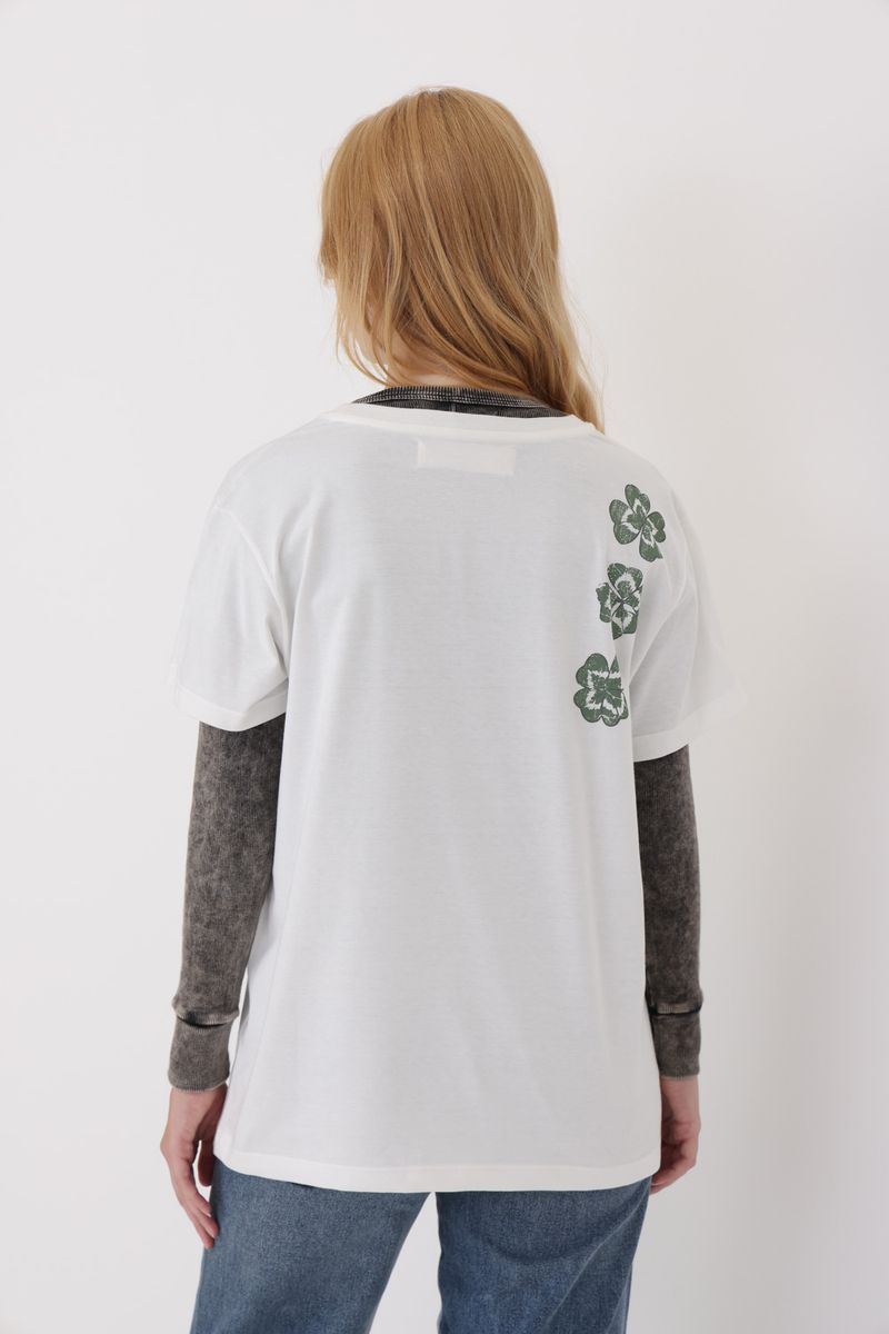 REMERA OVER ECO PRINT KEEP GOING